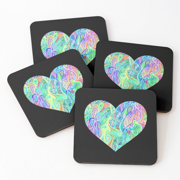 Item preview, Extreme Neon Glow Black Light Rave Heart Party designed and sold by willybadu.