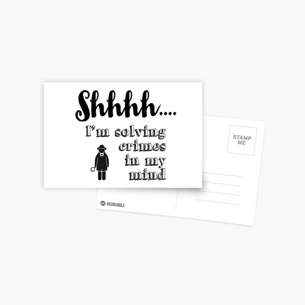 Crime Quote for Amateur Detectives Postcard