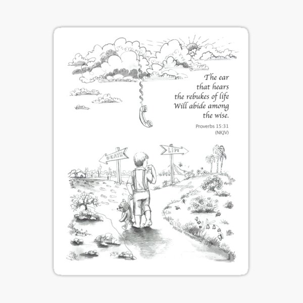 Artober Bible Challenge. Day 5. Proverbs 15:31. Sticker