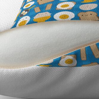 Alternate view of Kawaii Eggs For Breakfast Throw Pillow