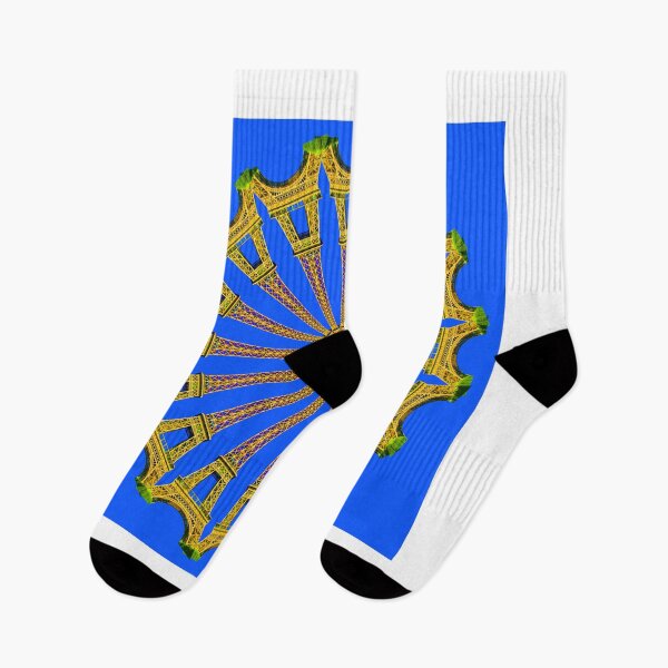 Item preview, Eiffel Wheel - yellow on blue designed and sold by KissStudios.
