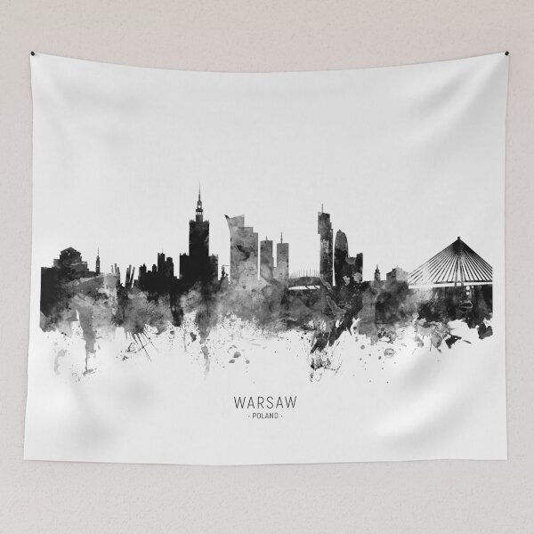 Aperçu de l'œuvre Warsaw Poland Skyline créée et vendue par ArtPrints.