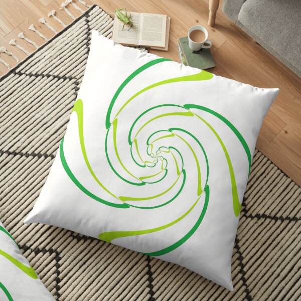 #Abstract, #proportion, #art, #flower, pattern, bright, decoration, kaleidoscope, ornate, creativity Floor Pillow