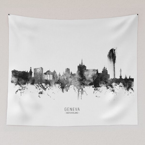 Item preview, Geneva Switzerland Skyline designed and sold by ArtPrints.