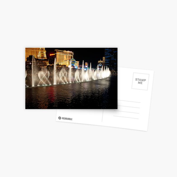 The Bellagio's Dancing Fountain Postcard