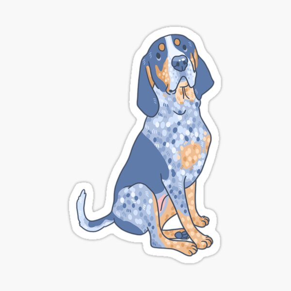 "Bluetick Coonhound" Sticker for Sale by Csieben | Redbubble