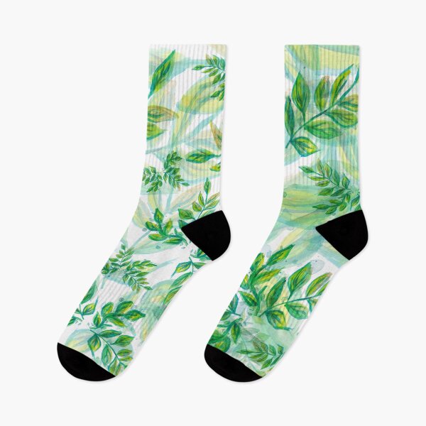Item preview, Beautiful Green Leaves Watercolor Foliage Pattern designed and sold by livianasgifts.