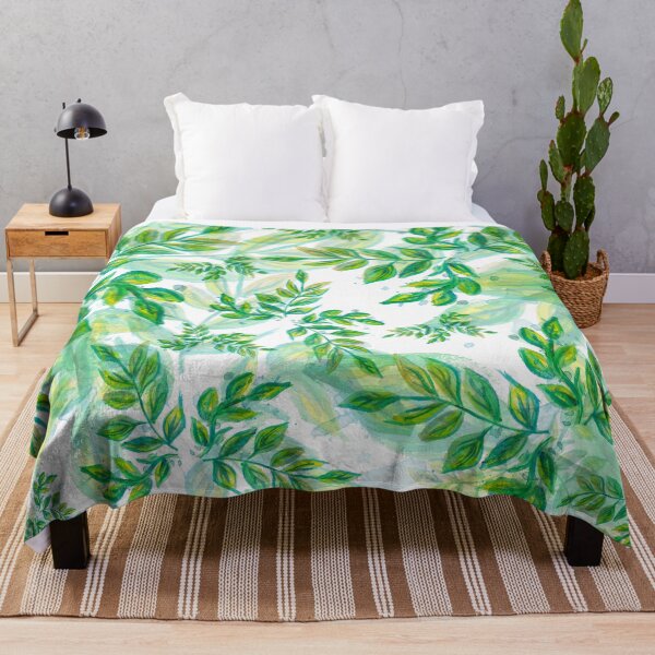 Item preview, Beautiful Green Leaves Watercolor Foliage Pattern designed and sold by livianasgifts.