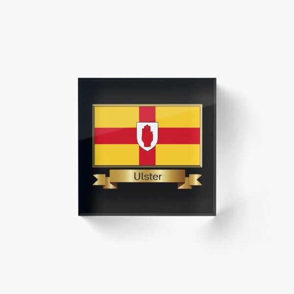 Ulster Named Flag Stickers, Gifts and Products Acrylic Block