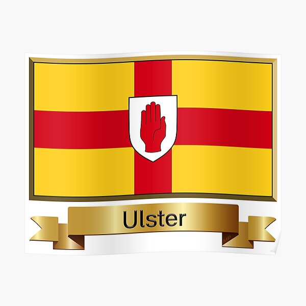 Ulster Named Flag Stickers, Gifts and Products Poster