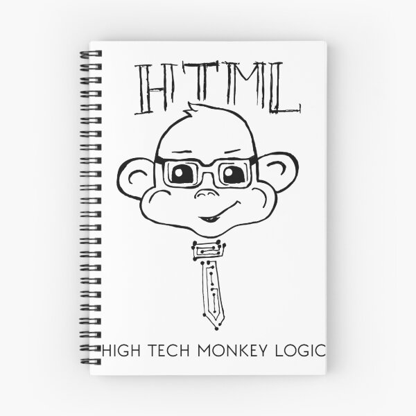 Item preview, HTML High Tech Monkey Logic funny acronym designed and sold by Ilze Lucero.