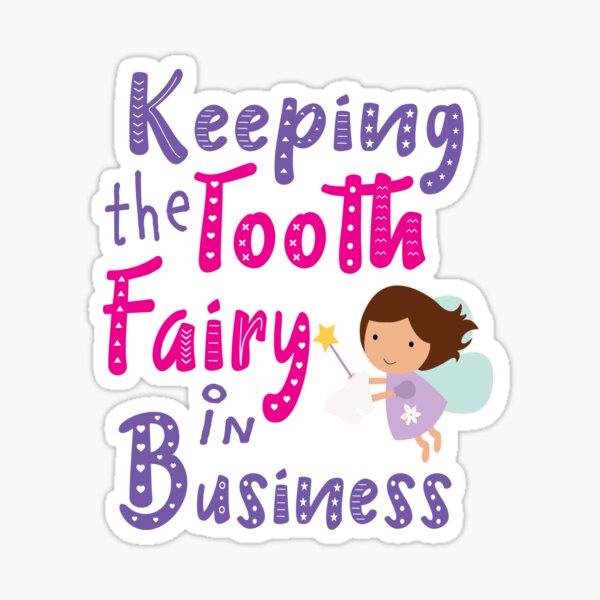 Tooth Fairy Purple Stickers