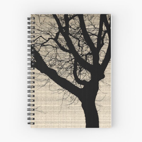 Item preview, Silhouette Trees on a woven sepia background designed and sold by WatersEdgeGal.