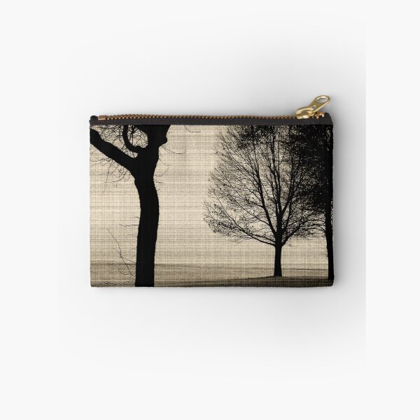Item preview, Silhouette Trees on a woven sepia background designed and sold by WatersEdgeGal.
