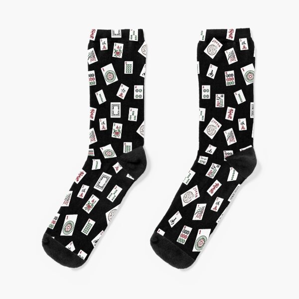Black Mahjong Socks