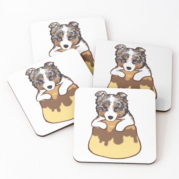 Item preview,  Blue Merle Australian Shepherd pudding pup / blue Merle mini Aussie designed and sold by Ivy Fox Illustration.