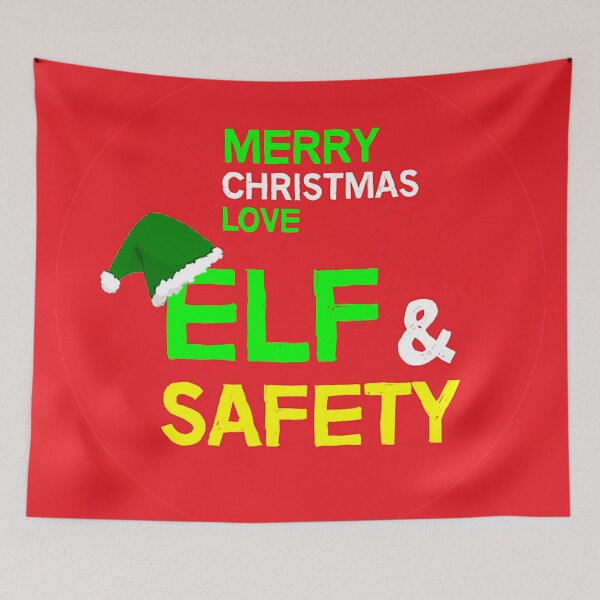 Item preview, Merry Christmas Elf & Safety Shirt - Funny Elf & Safety Card - Funny Elf & Safety Mug - Funny Elf & Safety Team designed and sold by happygiftideas.