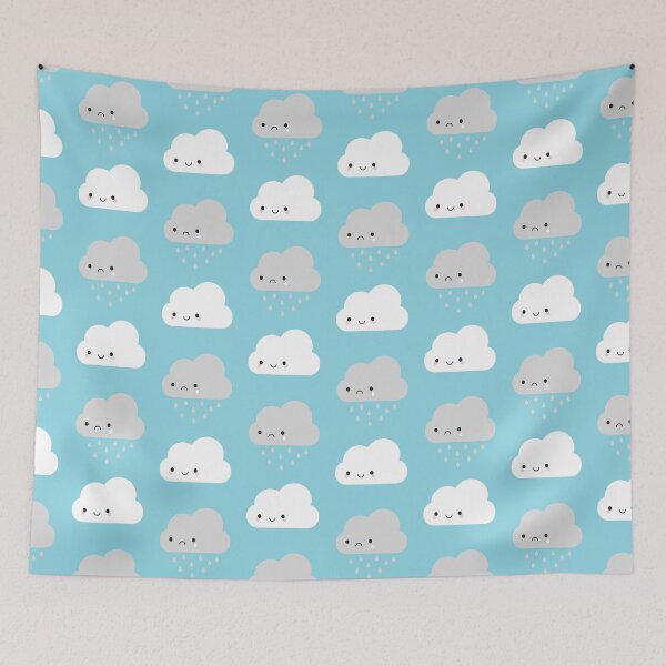 Item preview, Happy and Sad Kawaii Clouds designed and sold by marcelinesmith.