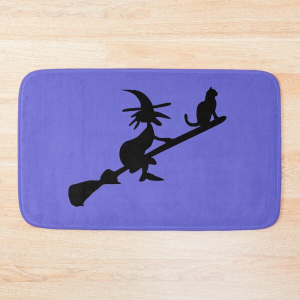 Item preview, Witch and cat on broom designed and sold by claudiasartwork.