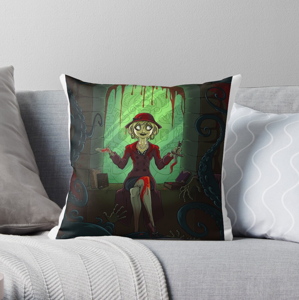 Mythos Cultist Girl Throw Pillow