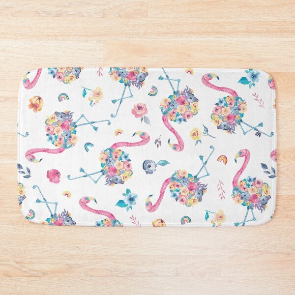 Item preview, Floral Flamingo in Pastel Rainbow Colors designed and sold by Gingerlique.