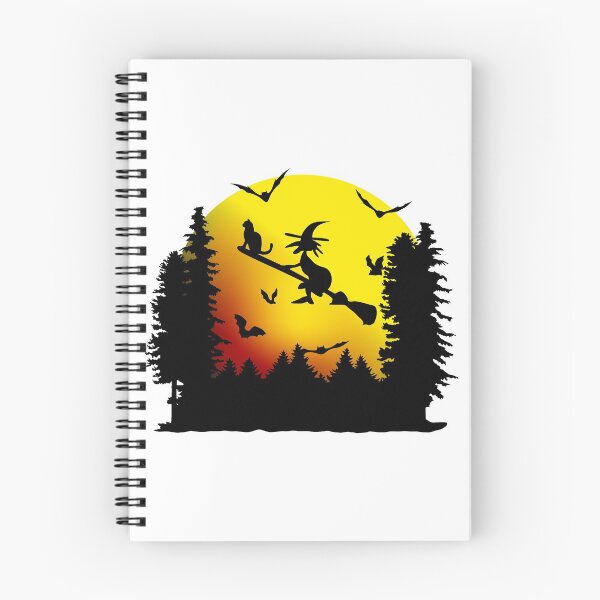 Item preview, Halloween witch, cat and blood moon designed and sold by claudiasartwork.