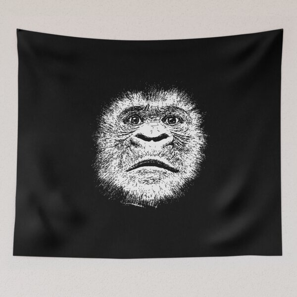 Item preview, Gorilla Face Portrait Wildlife Art Design for Ape Lovers designed and sold by webdango.