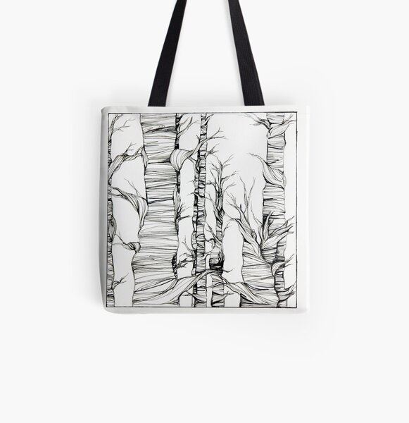 Line Forest All Over Print Tote Bag