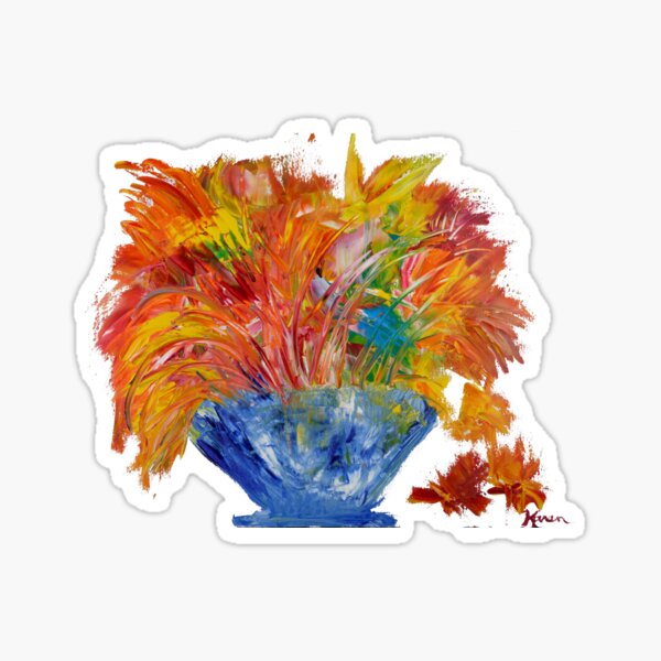 Bouquet - an Expressionist Oil Painting Sticker