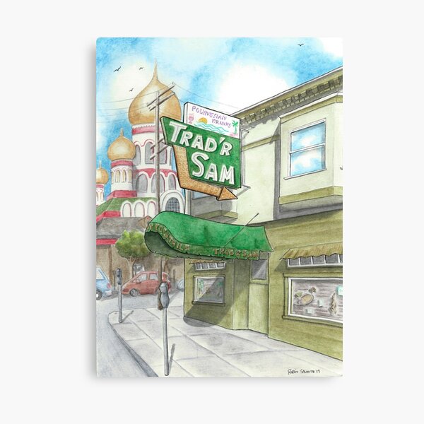 "Trad'r Sam and the Holy Virgin" Canvas Print