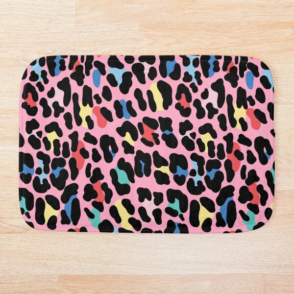 Rainbow leopard by Elebea Bath Mat