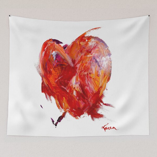 Item preview, Brokenhearted - An Expressionist Vibrant Red Heart designed and sold by KarenRHarris.
