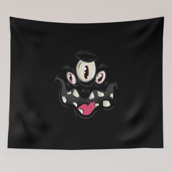 Item preview, Black Monster Face Halloween  designed and sold by AaaleXX.
