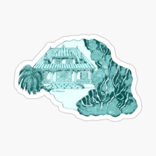 Reunion Island, Indian Ocean, France. Sticker