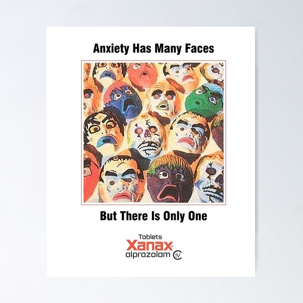 Item preview, Xanax Anxiety Has Many Faces But There Is Only One designed and sold by bananashirts.