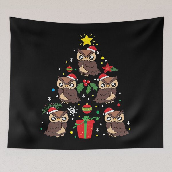 Artikelvorschau, Owl Christmas Ornament Tree entworfen und verkauft von rafaeltto.