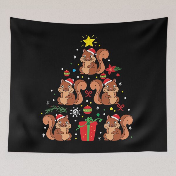 Item preview, Squirrels Christmas Ornament Tree designed and sold by rafaeltto.