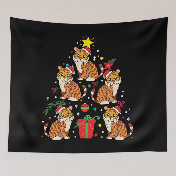Item preview, Tiger Christmas Ornament Tree designed and sold by rafaeltto.