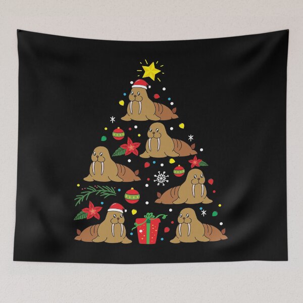 Item preview, Walrus Christmas Ornament Tree designed and sold by rafaeltto.