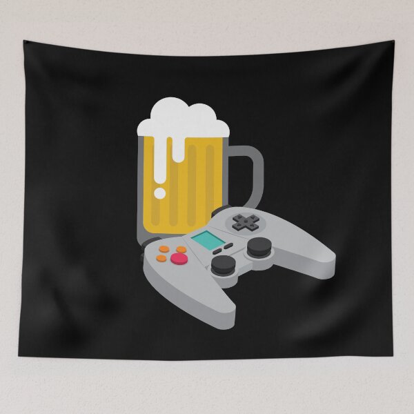 Item preview, beer and video games for men designed and sold by Catcrea.