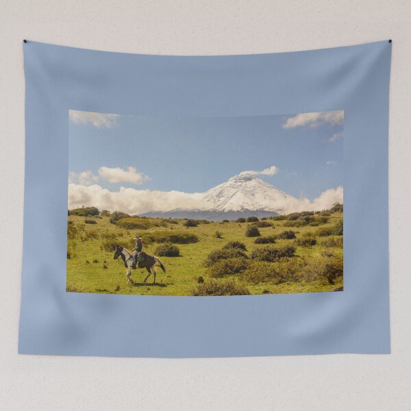 Item preview, Lone rider and Cotopaxi volcano designed and sold by raymona pooler.