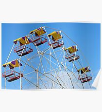 Bright Colourful Ferris Wheel Poster