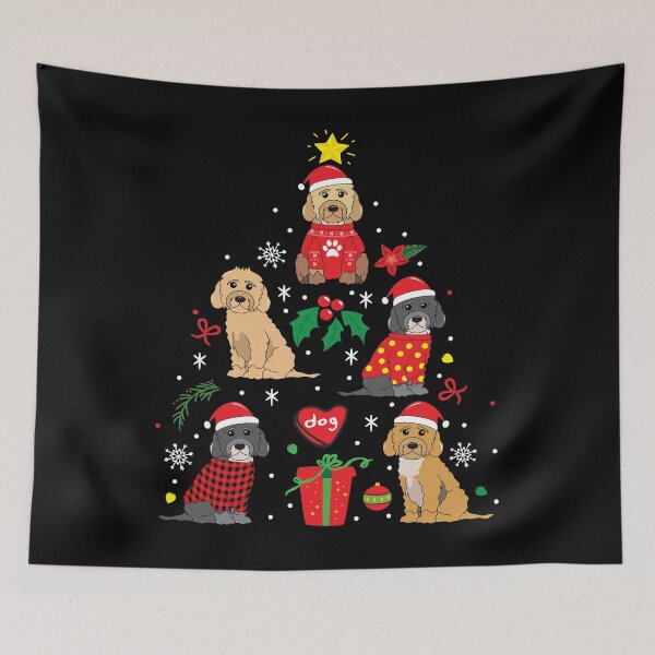 Item preview, Cockapoo Christmas Ornament Tree designed and sold by rafaeltto.