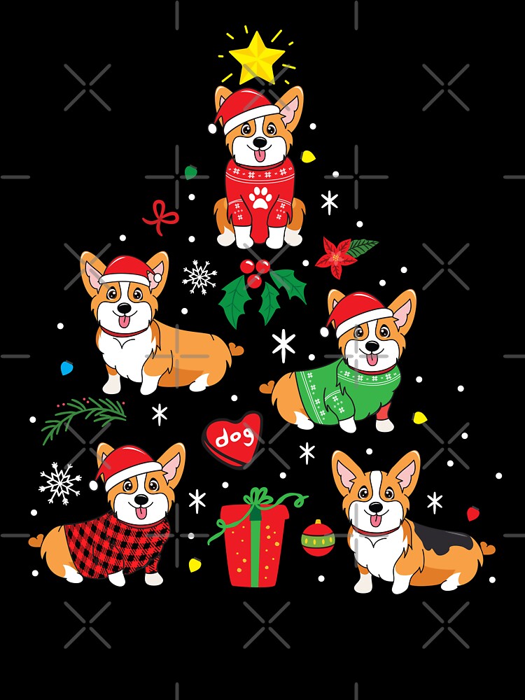 Corgi Christmas Ornament Tree Babystrampler