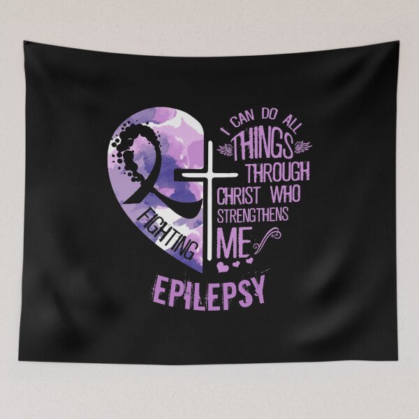 Item preview, I Can Do All Things Through Christ Epilepsy Awareness Gift designed and sold by Dressed For  Duty.