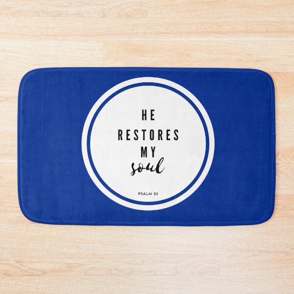 Item preview, He restores my soul Christian quote designed and sold by pureheartvision.