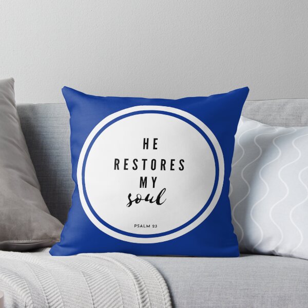 Item preview, He restores my soul Christian quote designed and sold by pureheartvision.