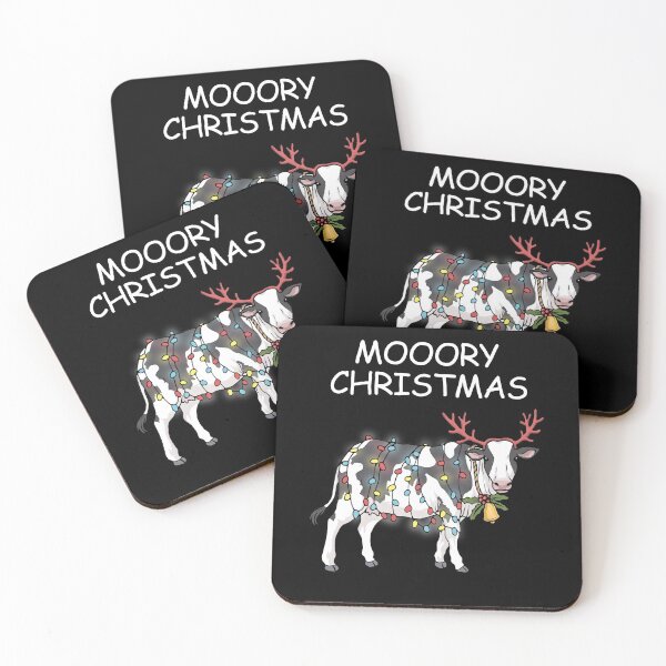 Item preview, Merry Christmas Cow Moory Lights Reindeer Cow Moo designed and sold by DSWShirts.
