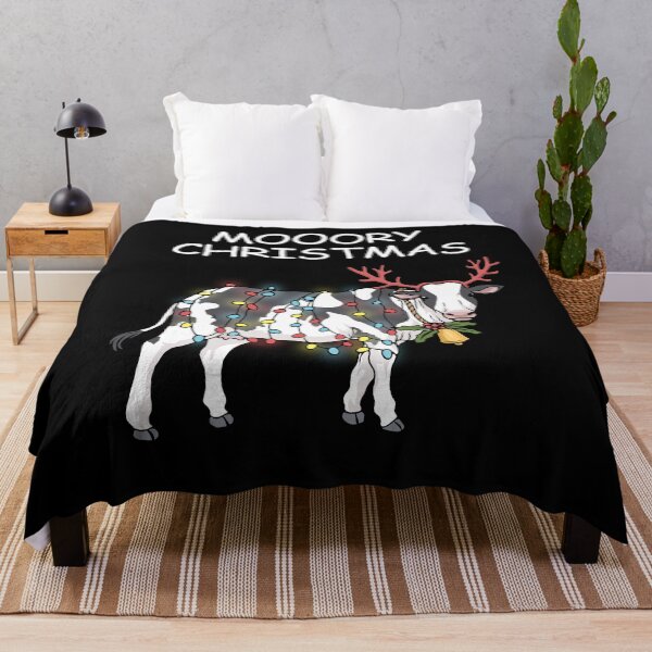 Item preview, Merry Christmas Cow Moory Lights Reindeer Cow Moo designed and sold by DSWShirts.
