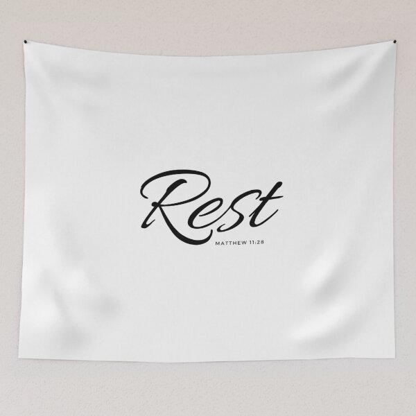Item preview, Christian quote Rest designed and sold by pureheartvision.